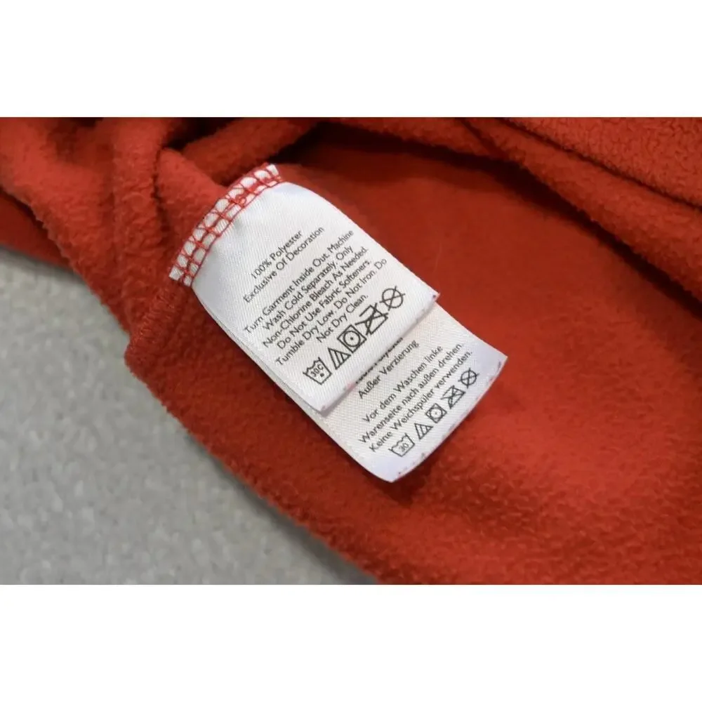 Eddie Bauer Camp Sweater 1/4 Zip Fleece Pullover‎ Orange Mens Size 2XL XXL - Picture 9 of 10